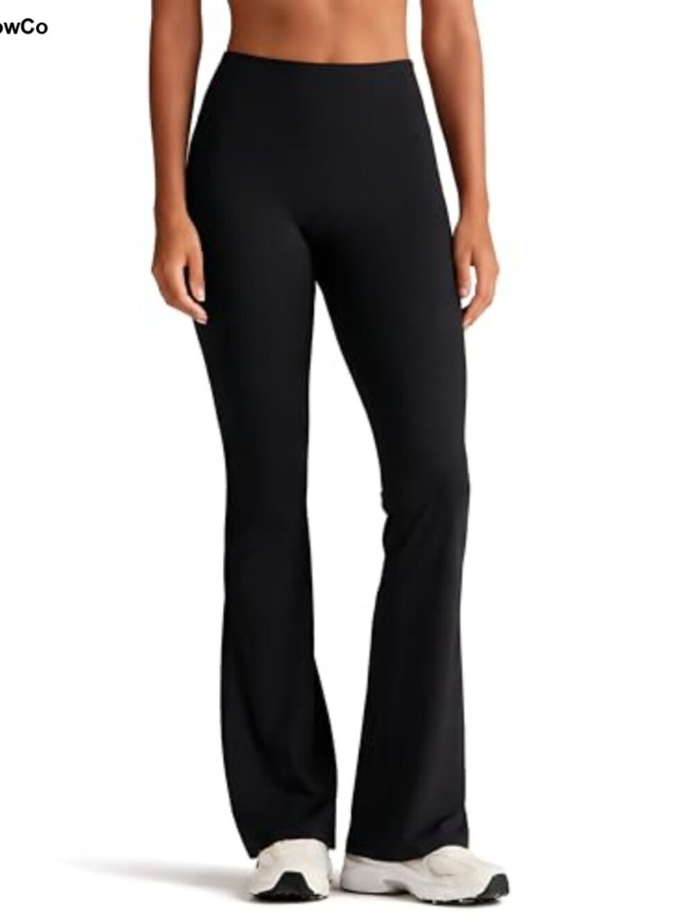 High Waisted Flare Leggings No Front Seam Bootcut Yoga Pants Tummy Control